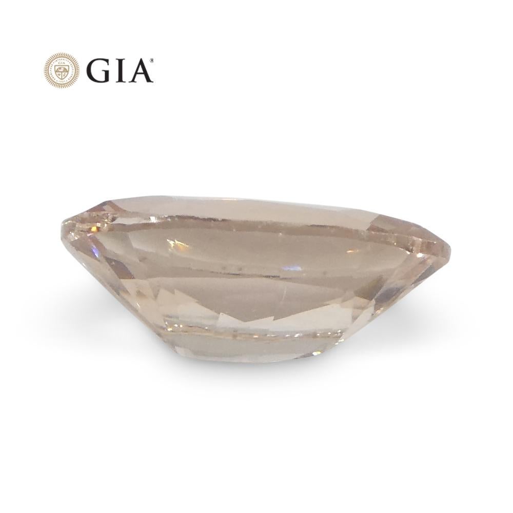 0.77 Carat Oval Orangy Pink Padparadscha Sapphire GIA Certified East Africa For Sale 4