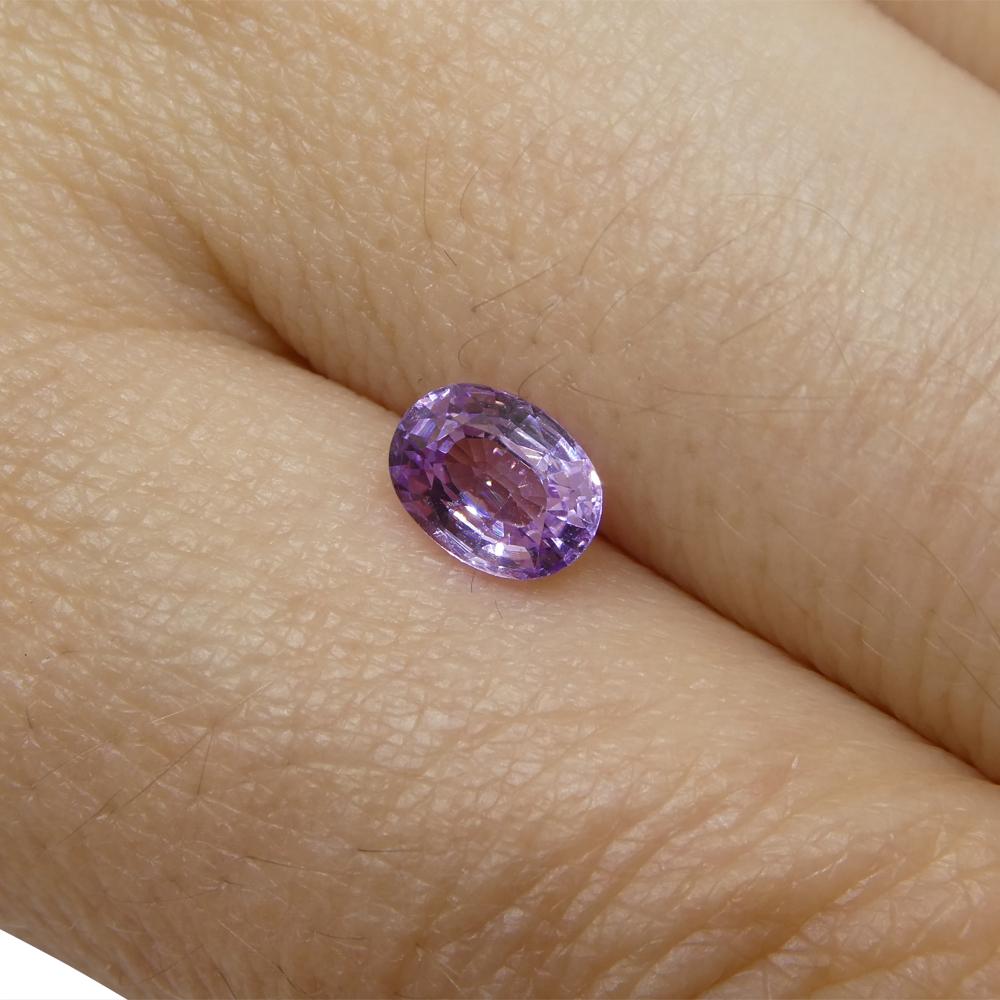0.77ct Oval Purple Sapphire from Madagascar Unheated For Sale 4
