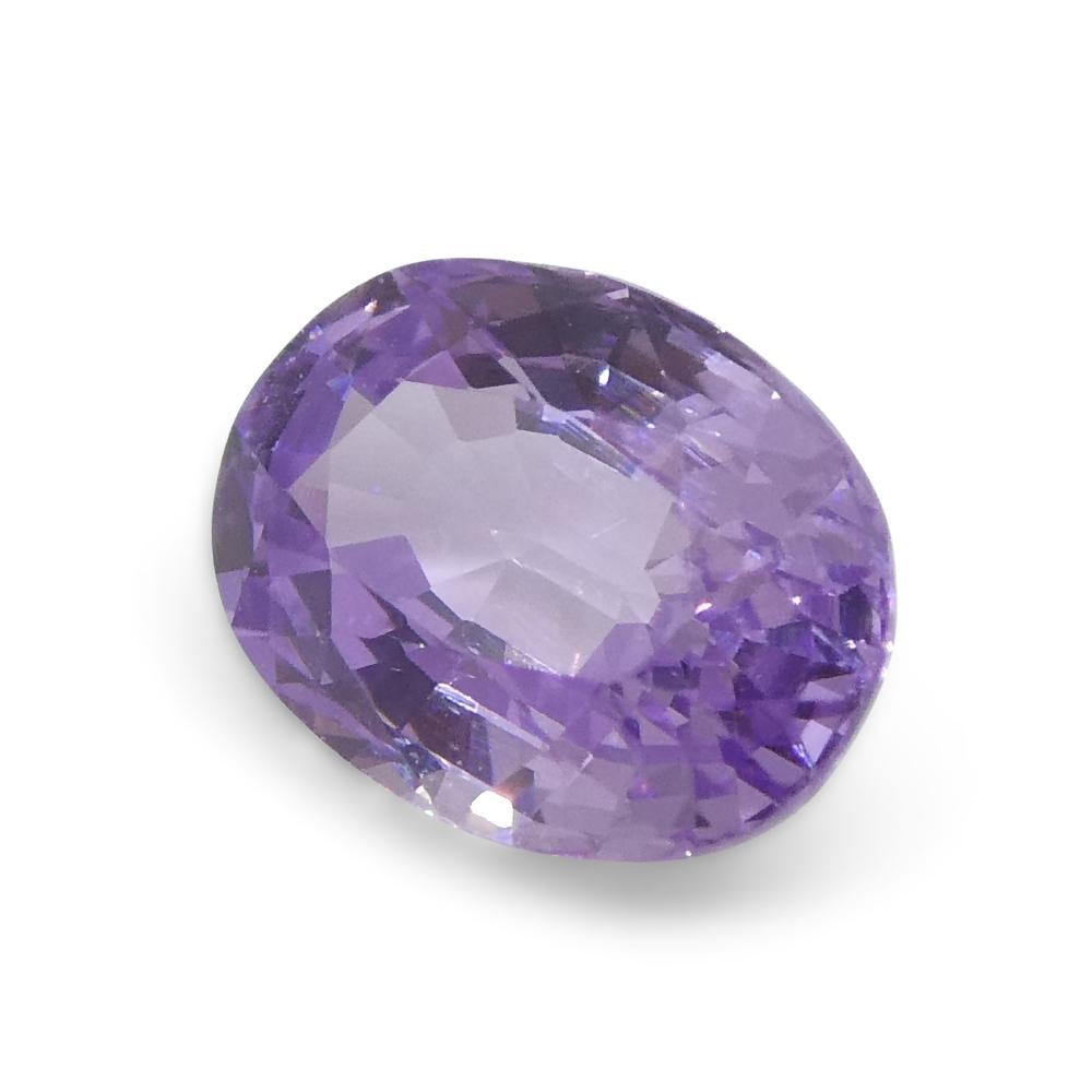 0.77ct Oval Purple Sapphire from Madagascar Unheated For Sale 5