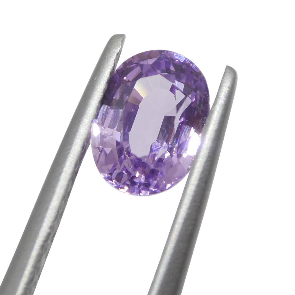 0.77ct Oval Purple Sapphire from Madagascar Unheated For Sale 6