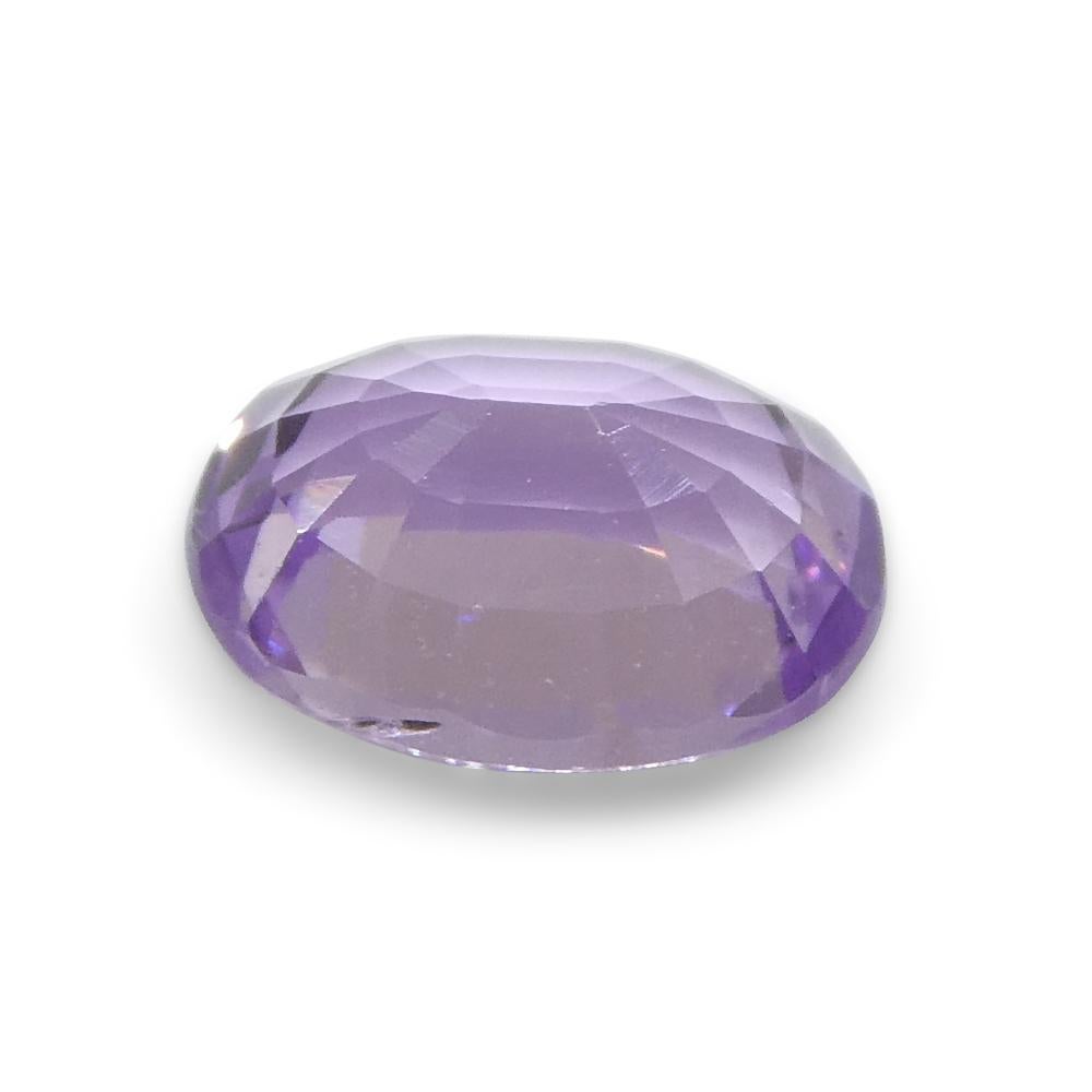 0.77ct Oval Purple Sapphire from Madagascar Unheated For Sale 7