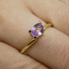 0.77ct Oval Purple Sapphire from Madagascar Unheated