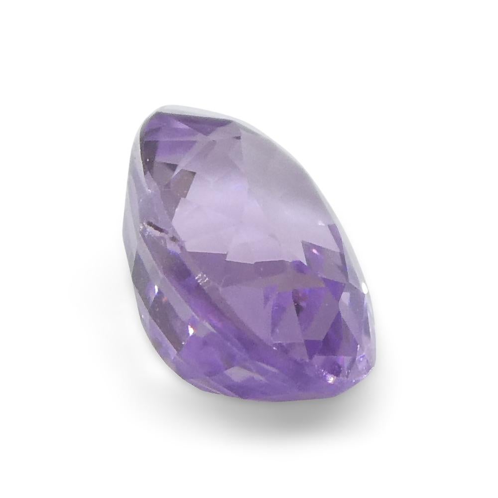 Women's or Men's 0.77ct Oval Purple Sapphire from Madagascar Unheated For Sale