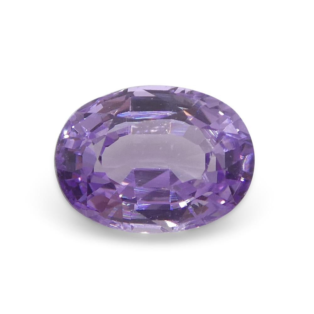 0.77ct Oval Purple Sapphire from Madagascar Unheated For Sale 3