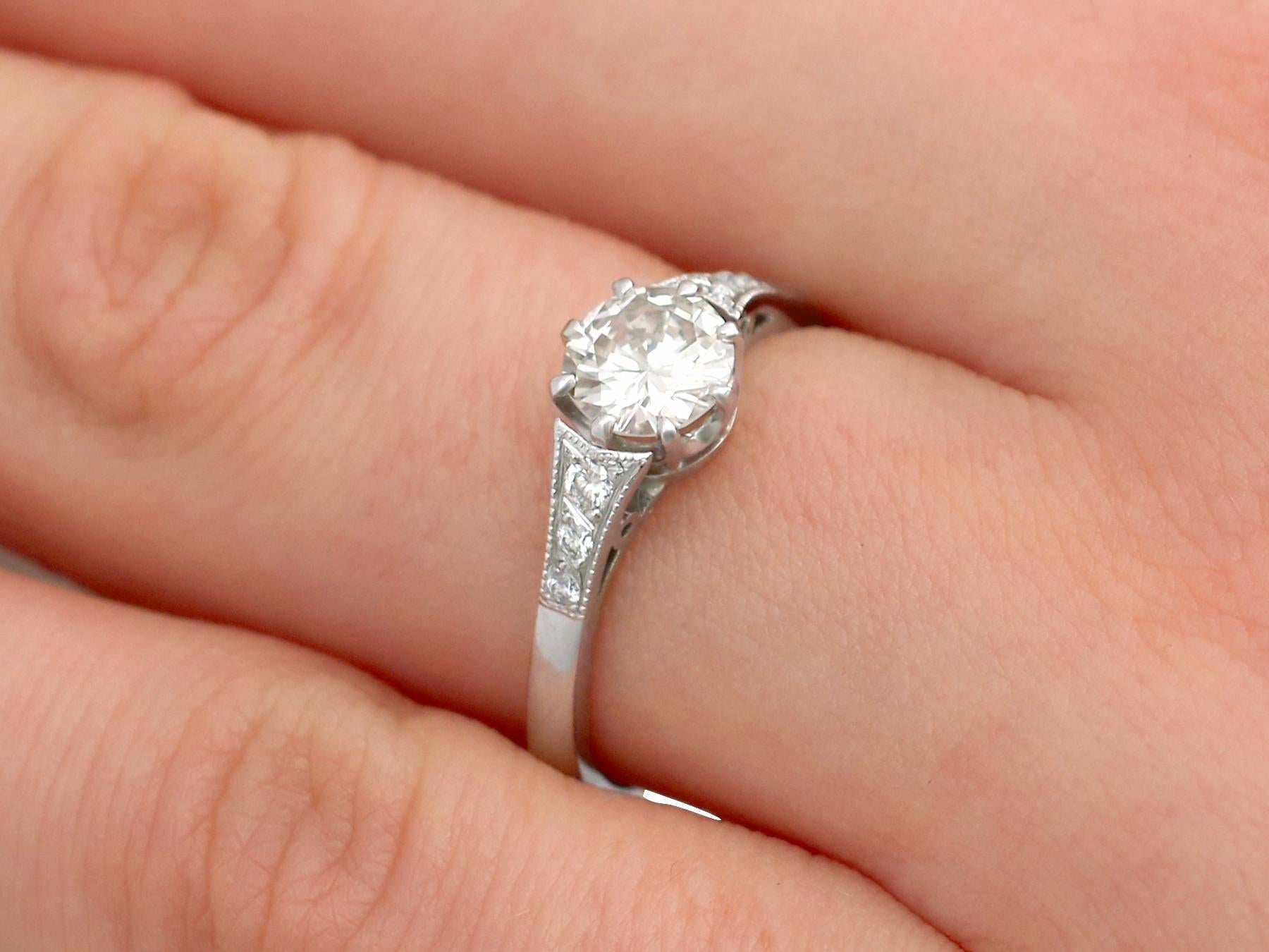 Diamond and Platinum Solitaire Engagement Ring 1