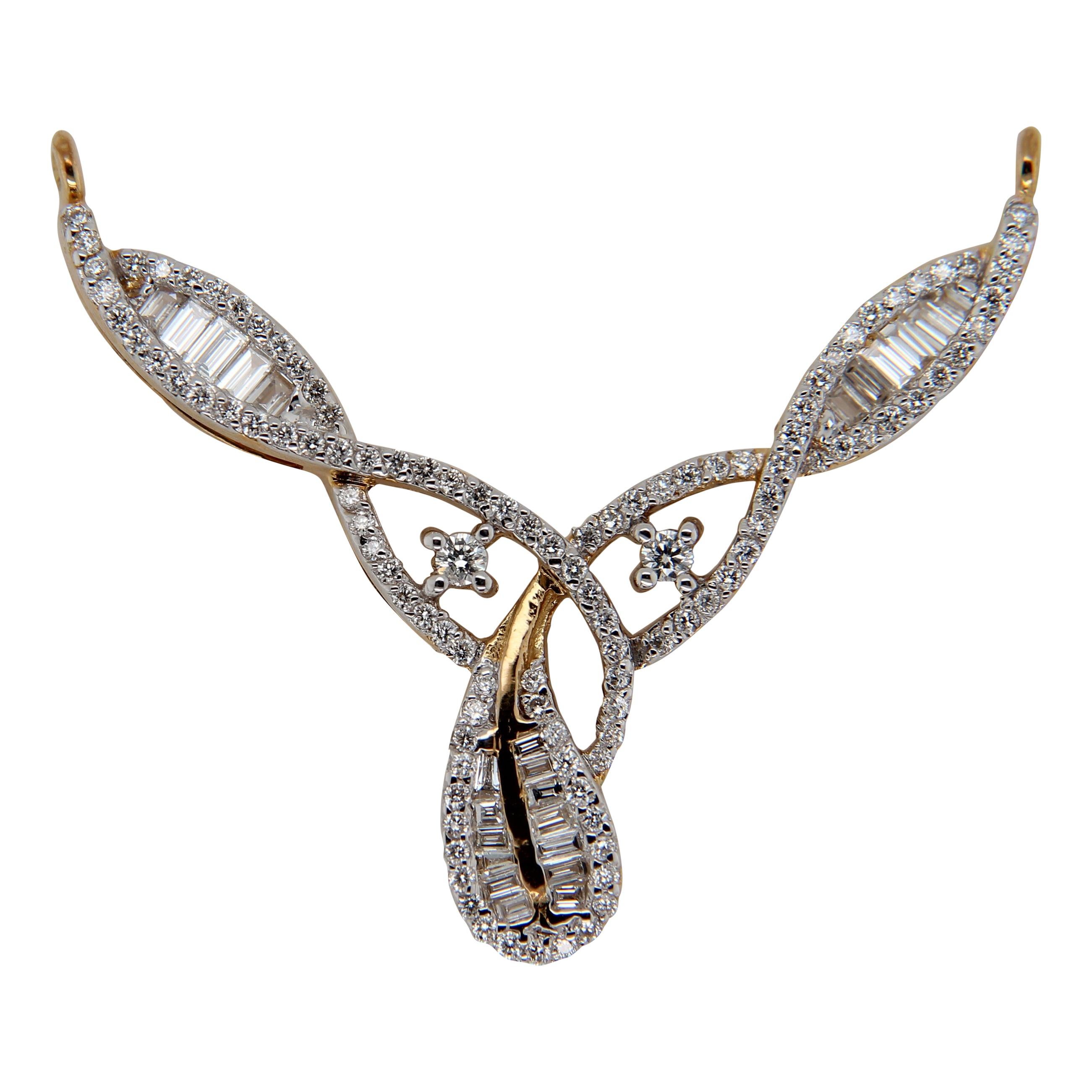 Colgante de diamantes de 0,78 quilates en oro de 18 quilates