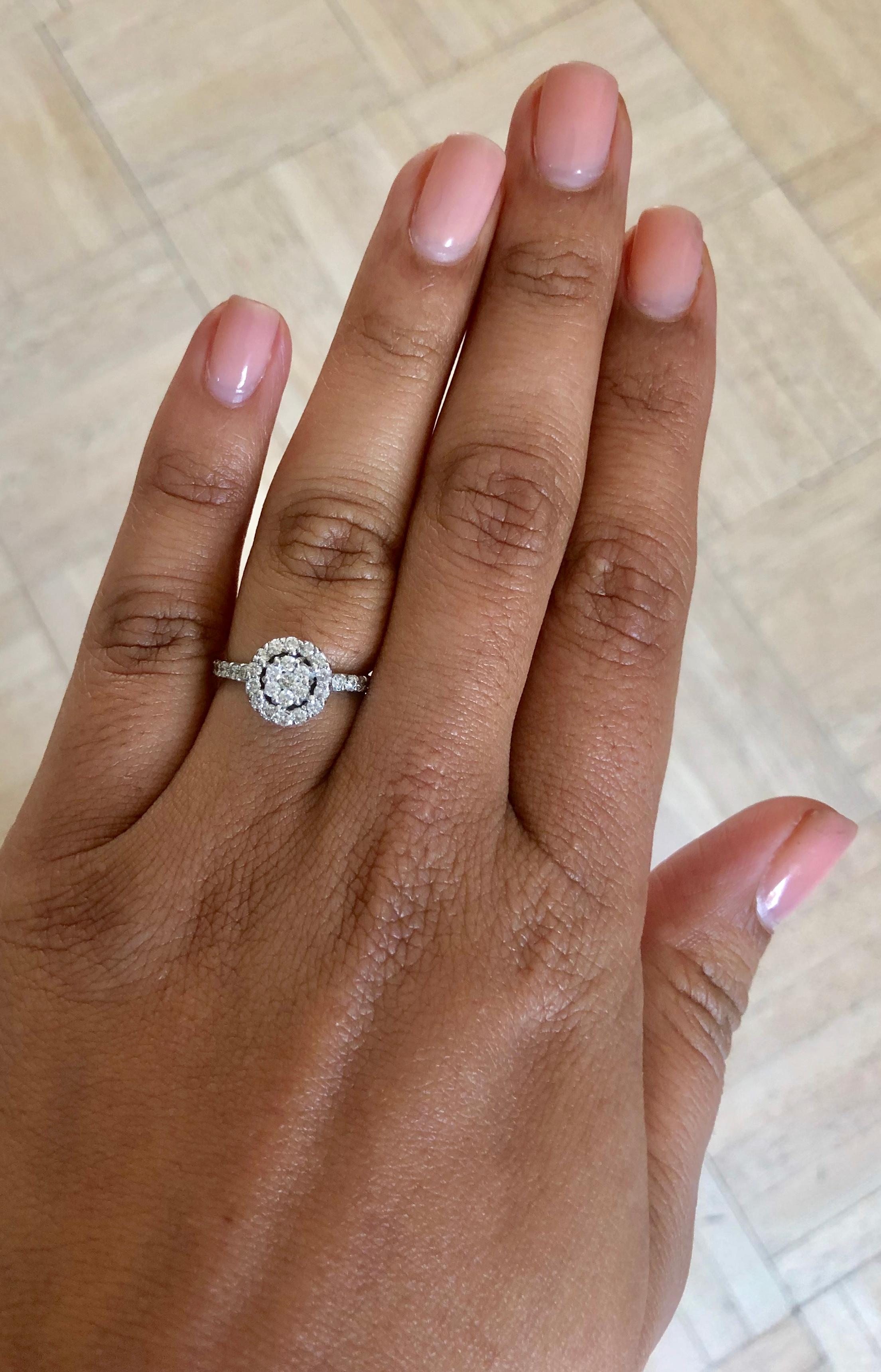 0,78 Karat Diamant Weißgold Ring im Zustand „Neu“ im Angebot in Los Angeles, CA