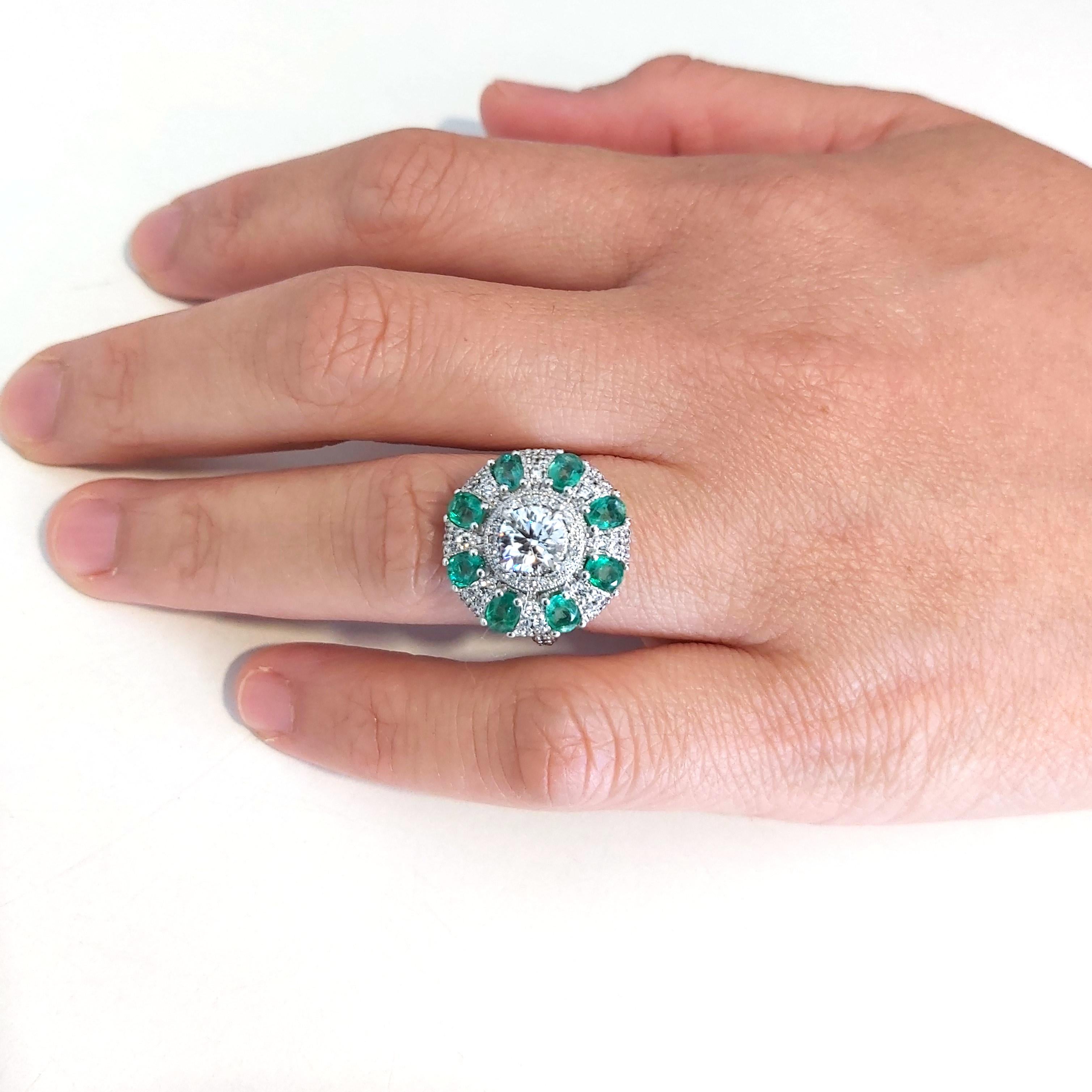 emerald cluster rings