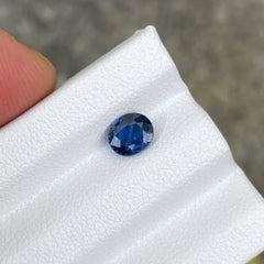 0.78 Carats Purplish Blue Sapphire Stone Oval Cut Sri Lankan Gemstone