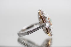 0.78 ct Fancy Light Yellow Green Radiant Cut Diamond Cocktail Ring GIA Scarselli