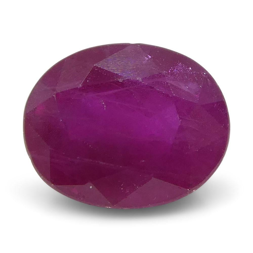 0.78 ct Rubí Ovalado Birmania en venta 1