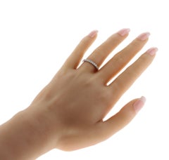 0.78 CT Round and Baguette Diamond Tow Faced 14K White Gold Wedding Band Ring