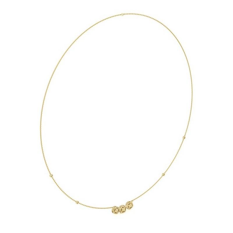 Taille ronde Collier pendentif tri-cuir en or jaune 14 carats avec diamants de 0,78 carat poids total en vente