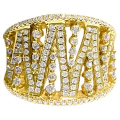 0,786 Karat Diamanten in 18 Karat Gelbgold. Vintage-Ring