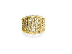 0,786 carat de diamants en or jaune 18 carats. Bague vintage