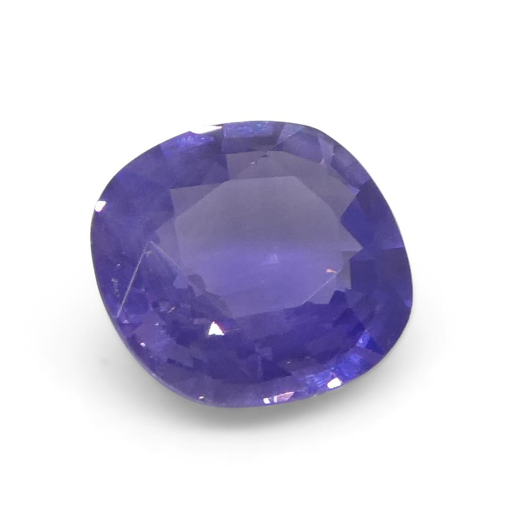 0.78ct Cushion Blue Sapphire from East Africa, Unheated For Sale 6