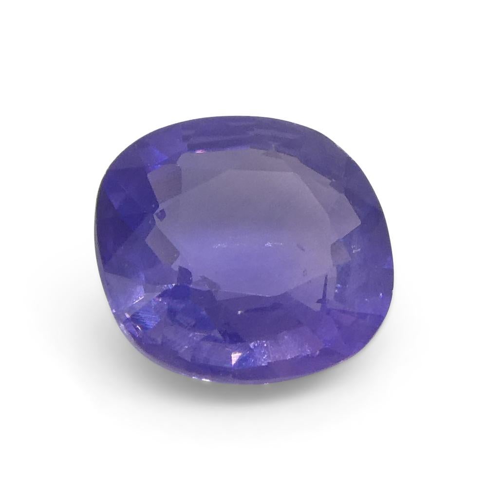 0.78ct Cushion Blue Sapphire from East Africa, Unheated For Sale 7