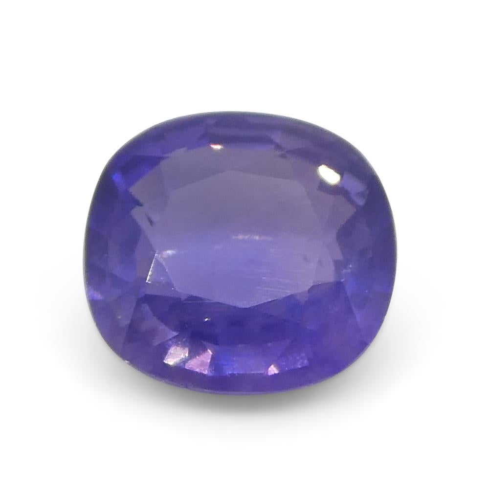 0.78ct Cushion Blue Sapphire from East Africa, Unheated For Sale 8