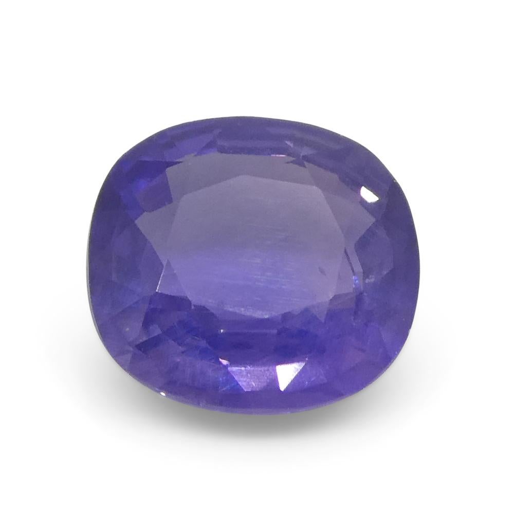 0.78ct Cushion Blue Sapphire from East Africa, Unheated For Sale 2