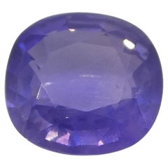 Saphir bleu coussin de 0.78 carat provenant d'Afrique de l'Est, non chauffé