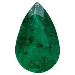 0.78ct Dark Muzo Green Colombian Emerald - Pear Cut Teardrop May Birthstone