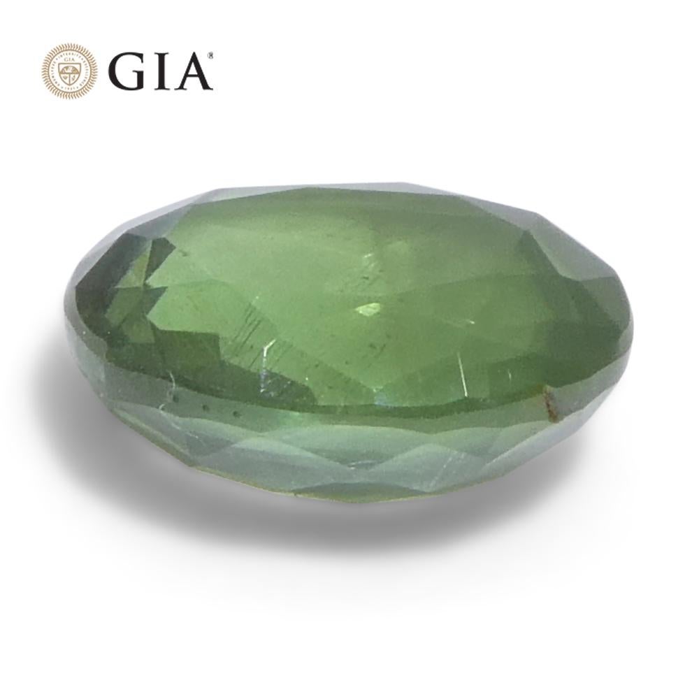 0,78 ct Alejandrita oval de color verde amarillento a púrpura grisáceo certificada por la GIA India Un en venta 5