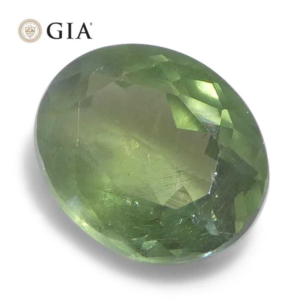 0,78 ct Alejandrita oval de color verde amarillento a púrpura grisáceo certificada por la GIA India Un en venta 6