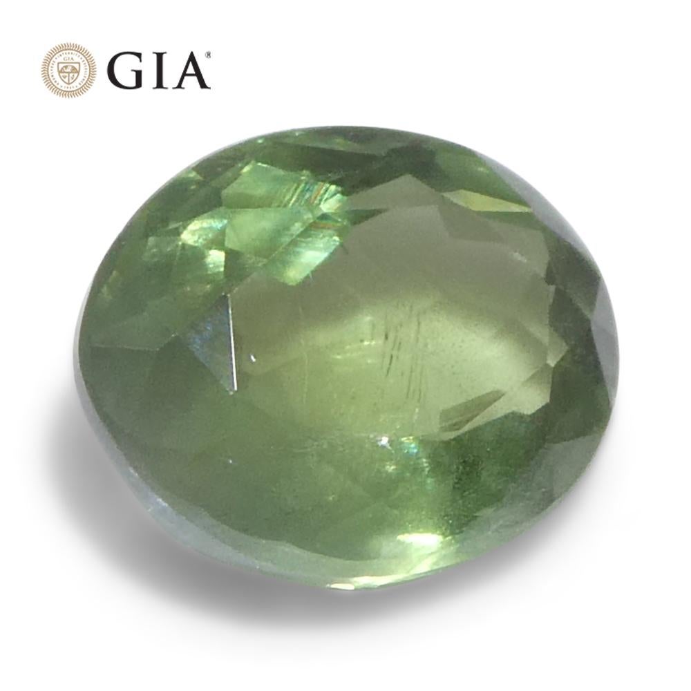 0,78 ct Alejandrita oval de color verde amarillento a púrpura grisáceo certificada por la GIA India Un en venta 4