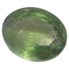 0,78 ct Alejandrita oval de color verde amarillento a púrpura grisáceo certificada por la GIA India Un