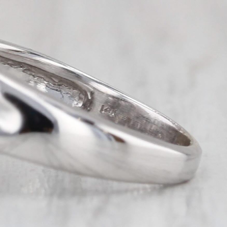 0.78ctw Diamond Overlay Ring 14k White Gold Size 5.5 Cocktail en vente 3