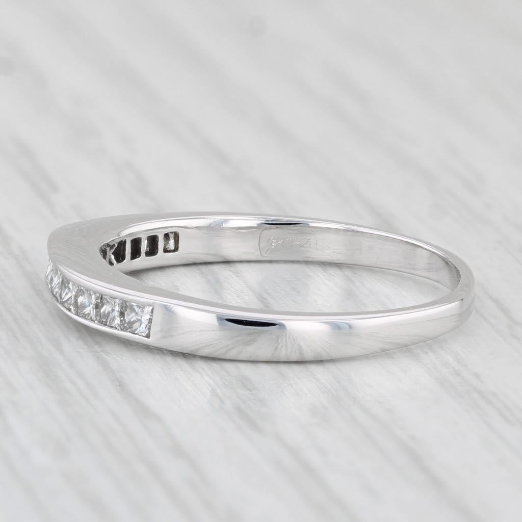 Women's 0.78ctw Diamond Wedding Band 18k White Gold Stackable Anniversary Ring For Sale