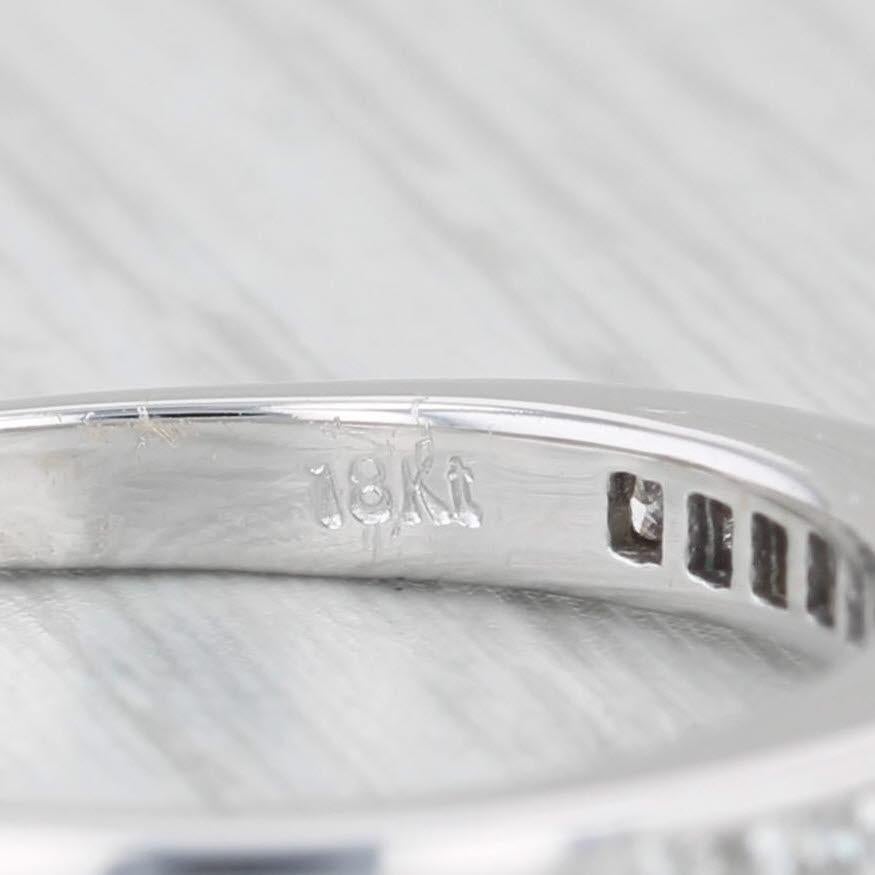 0.78ctw Diamond Wedding Band 18k White Gold Stackable Anniversary Ring For Sale 2