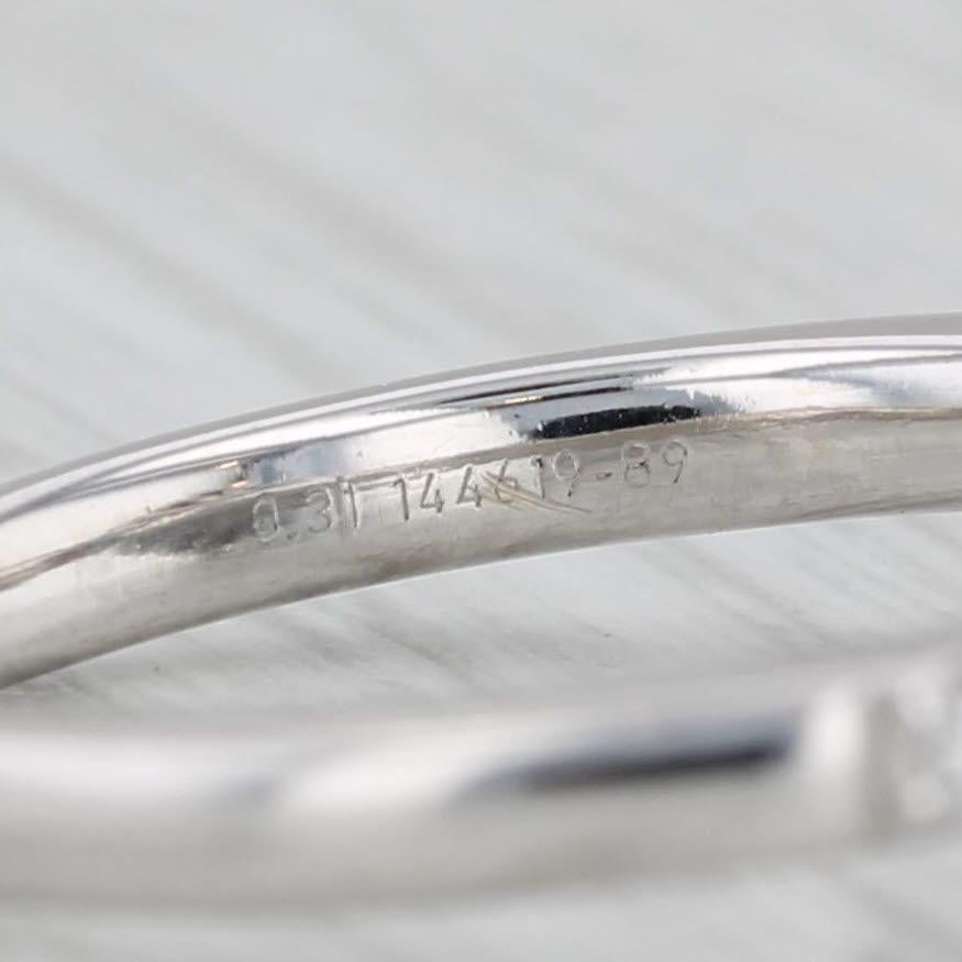 Oval Cut 0.78ctw Oval Diamond Halo Engagement Ring 14k White Gold Size 5.5