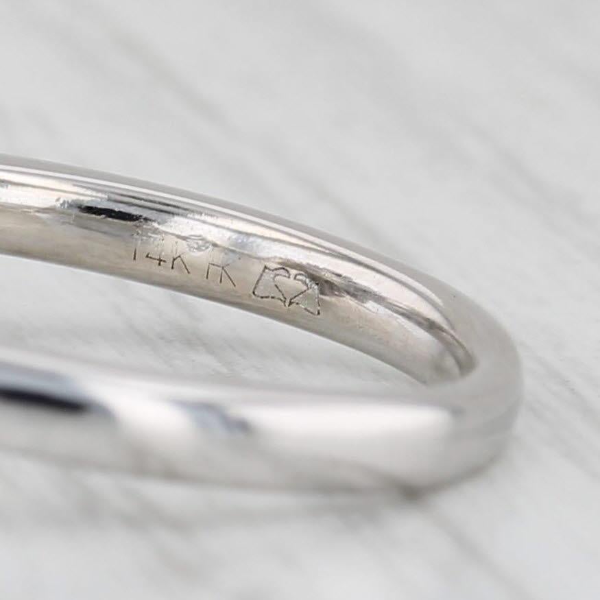 Women's or Men's 0.78ctw Oval Diamond Halo Engagement Ring 14k White Gold Size 5.5