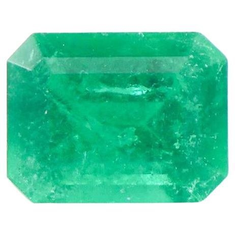 0,79 Quilates Esmeralda Colombiana Gema Suelta Talla Esmeralda 6,6x5,12 mm