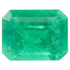 0,79 Quilates Esmeralda Colombiana Gema Suelta Talla Esmeralda 6,6x5,12 mm