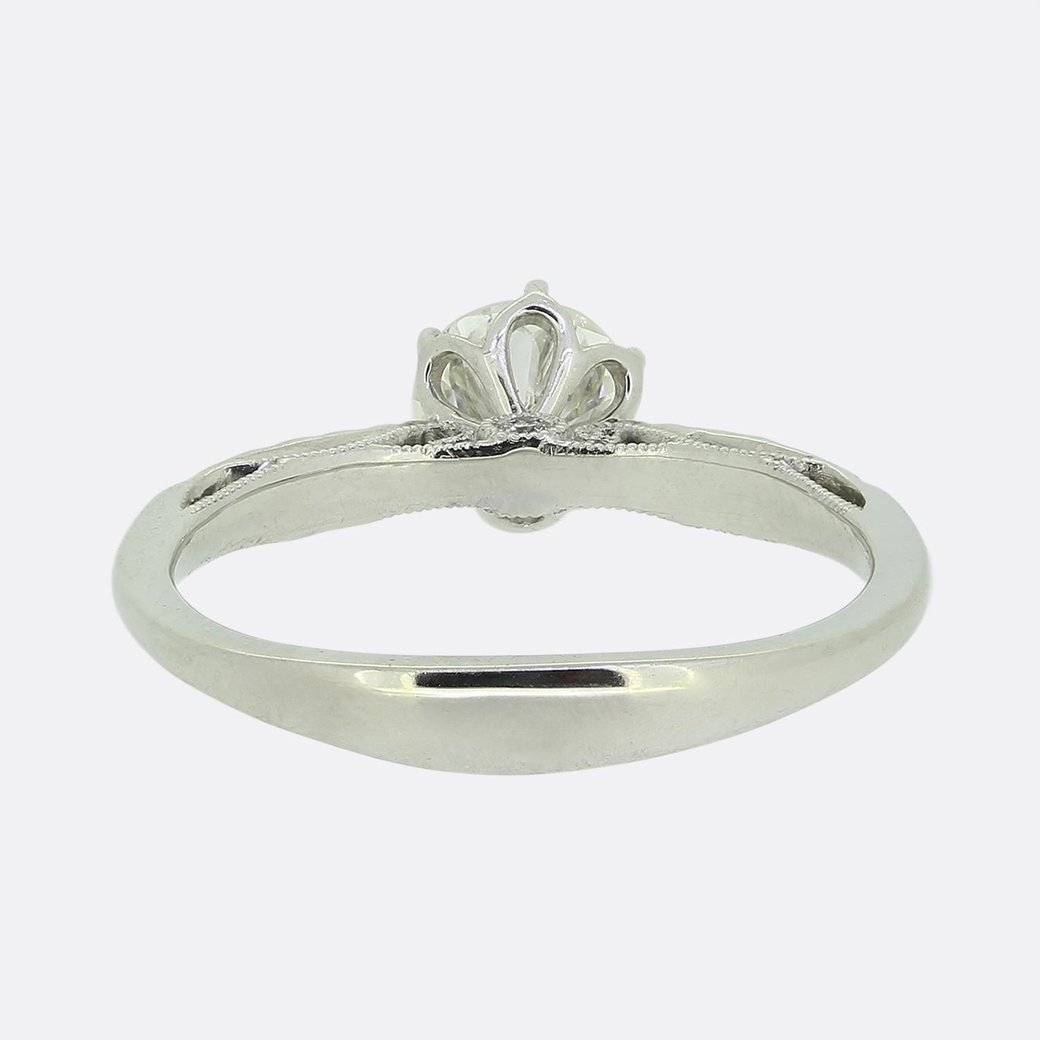 0,79 Karat Diamant Solitär Verlobungsring im Zustand „Gut“ im Angebot in London, GB