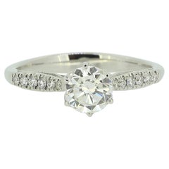 0.79 Carat Diamond Solitaire Engagement Ring
