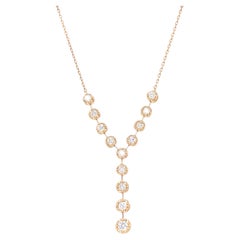 0.79 Carat Diamond Yellow Gold Chain Necklace