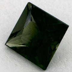 0.79 Ct Green Sapphire Asscher Loose Gemstone