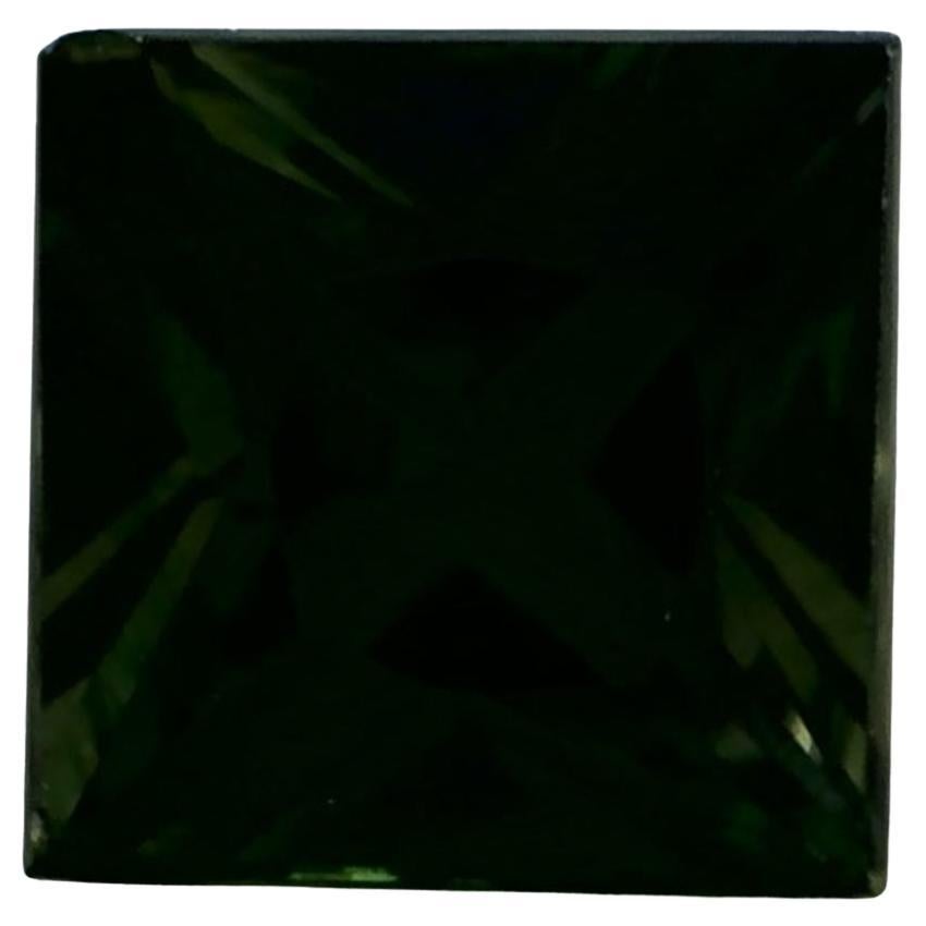 0.79 Ct Green Sapphire Asscher Loose Gemstone