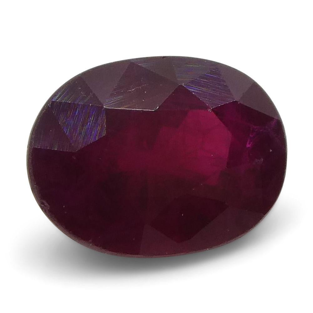 0.79 ct Oval Ruby Burma In New Condition For Sale In Toronto, Ontario