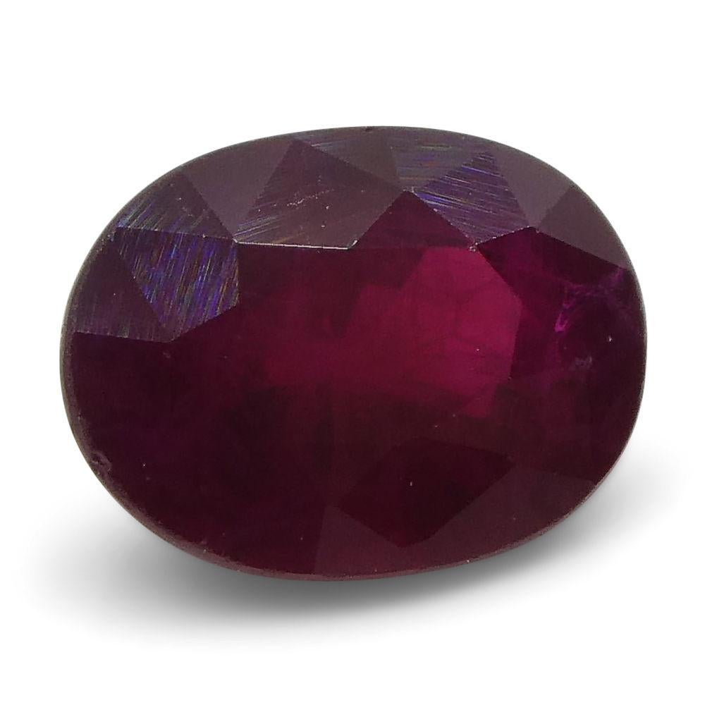 0.79 ct Rubí Ovalado Birmania en Nuevo estado para la venta en Toronto, Ontario