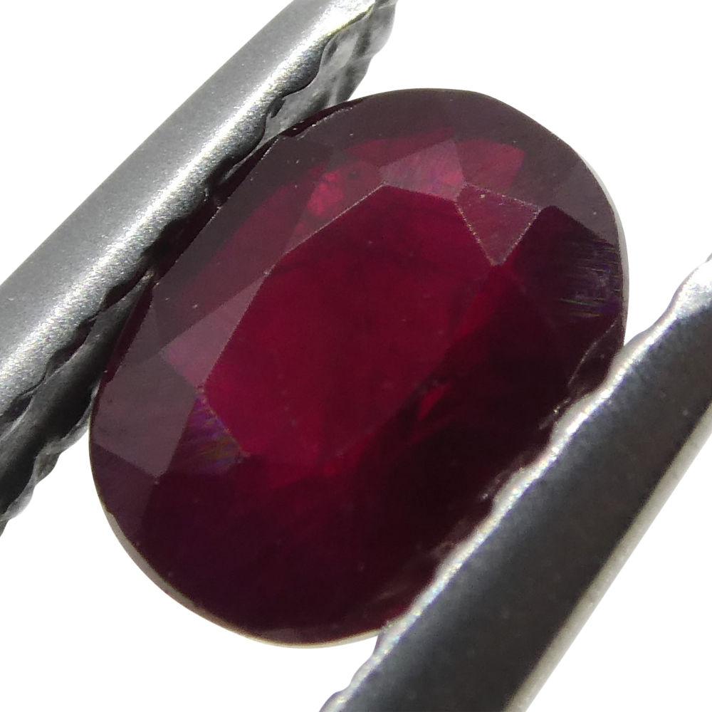 Oval Cut 0.79 ct Oval Ruby Mozambique For Sale