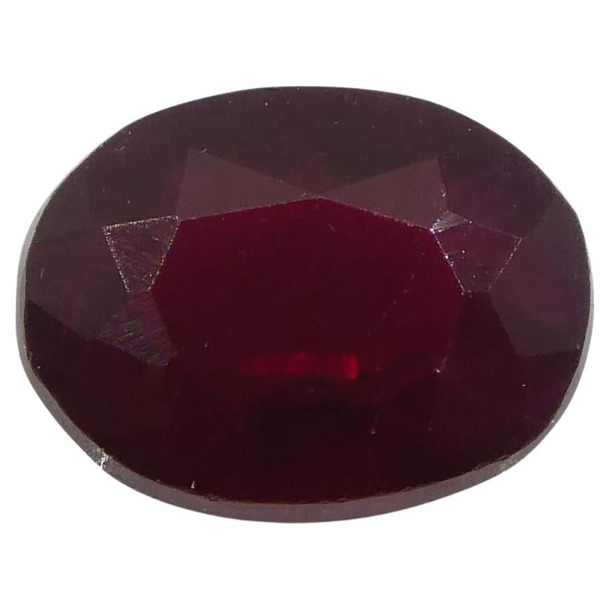 0.79 ct Oval Ruby Mozambique For Sale