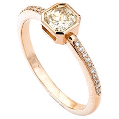 0.79 tcw Natural Light Yellow Diamond Ring, No Reserve Price