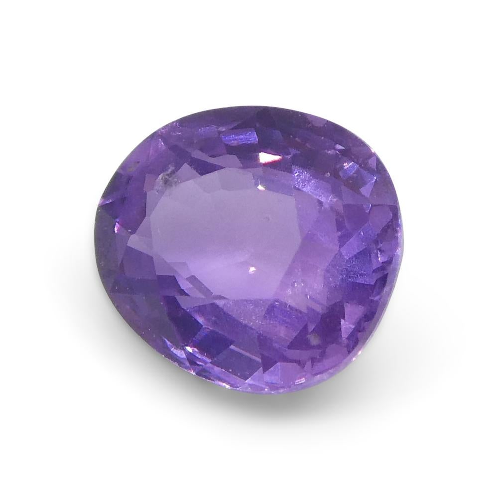 0.79ct Cushion Purple Sapphire from Madagascar Unheated For Sale 7