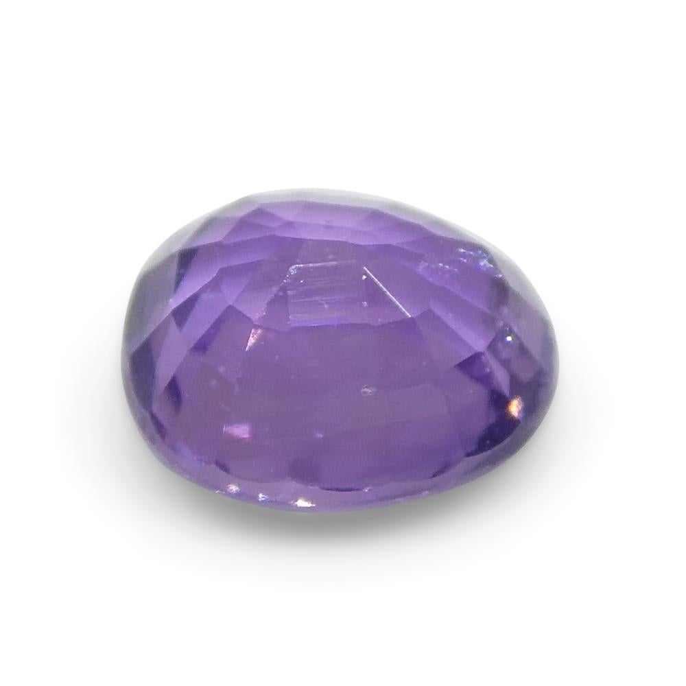 0.79ct Cushion Purple Sapphire from Madagascar Unheated In New Condition For Sale In Toronto, Ontario