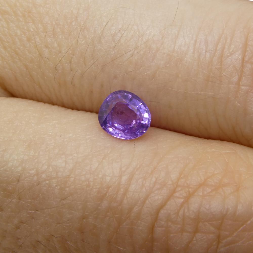 0.79ct Saphir violet coussin de Madagascar non chauffé en vente 1