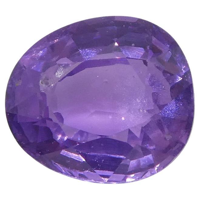 0.79ct Cushion Purple Sapphire aus Madagaskar Unerhitzt